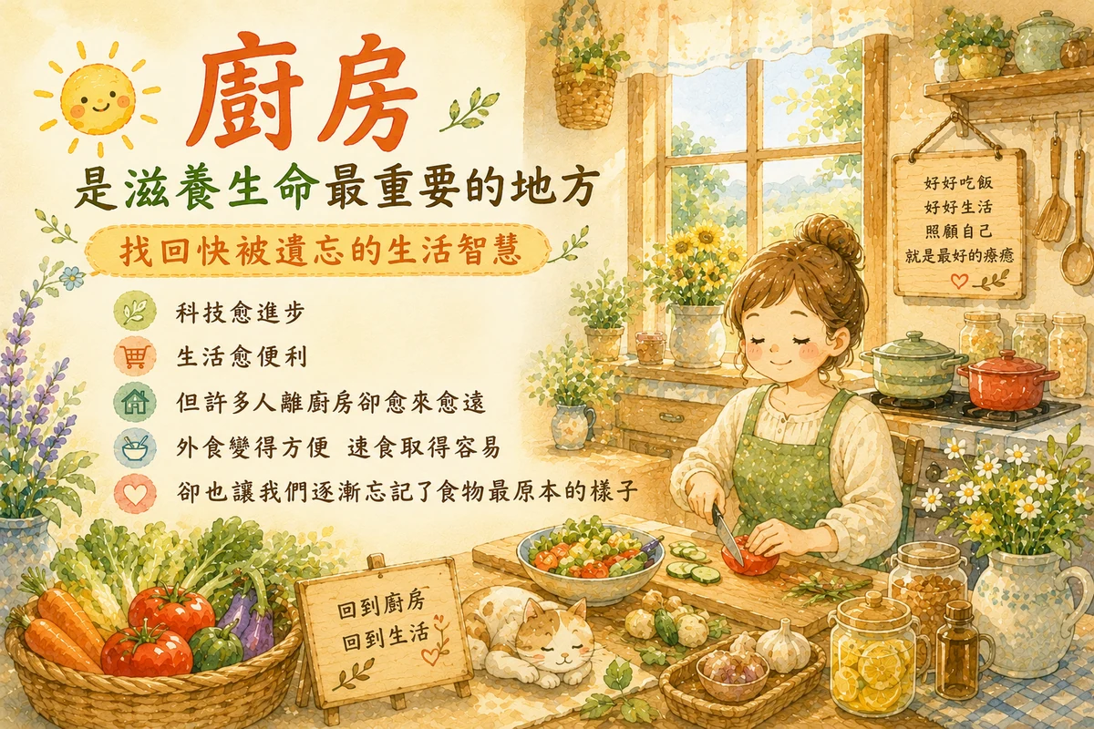 善用四季盛產的天然食材，讓餐桌成為療癒的起點