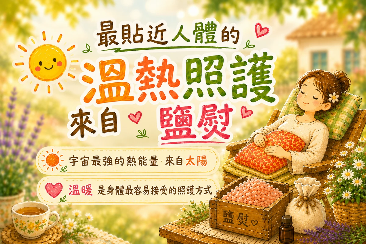 粗鹽熱敷可用於肩頸、腹部、腰背與雙腳的溫養