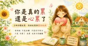 身累、心累、靈累，一次分清楚：不同的疲憊，需要不同的照顧