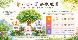身心靈療癒地圖：身心靈平衡是健康的根本，也是幸福的源頭