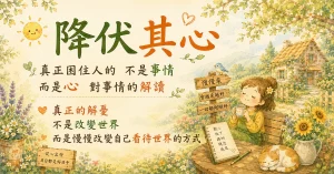降伏其心：《金剛經》教我們如何安頓躁動的心