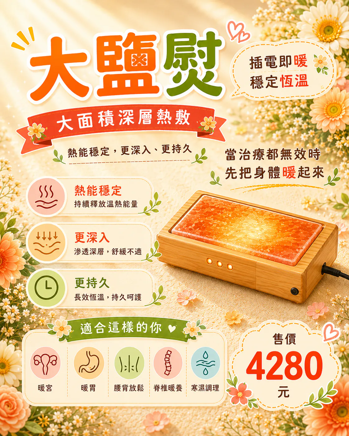 大鹽熨 產品特色與適用對象說明